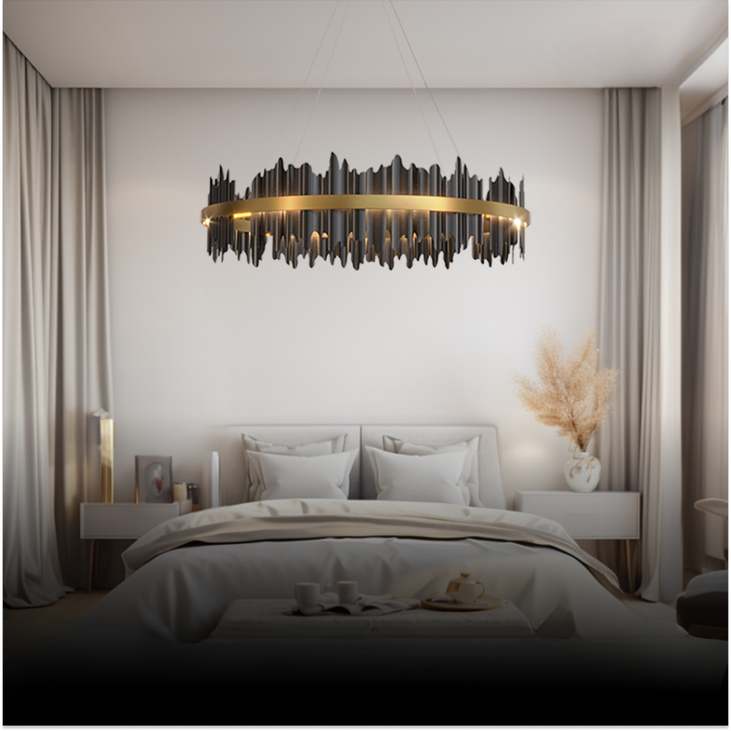 Kristy Industrial Chandelier Cylindrical Living Room