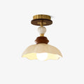 Petal Bloom Modern Ceramics & Wood Ceiling Light