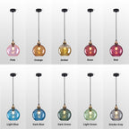 Valentina Colorful Glass Ball Pendant Light Water Ripple Living Room - image 11