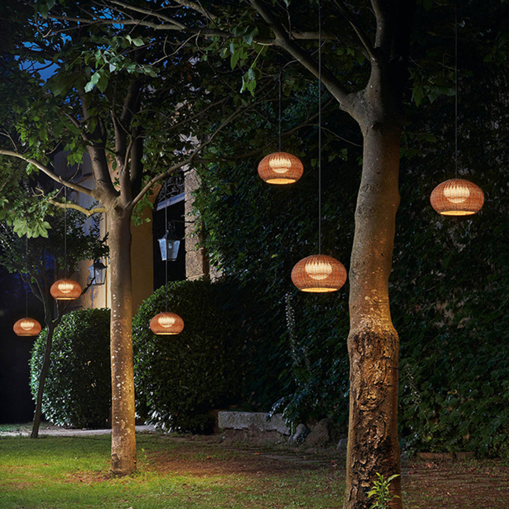 Ritta Modern Lantern Pendant Light, Coffee & Beige