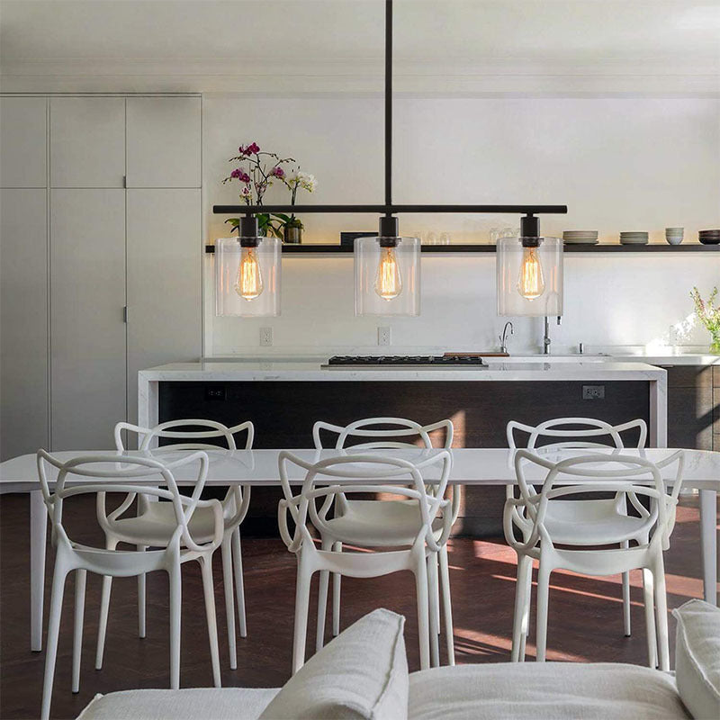 Arisha Industrial Minimalist LED Chandelier Kitchen Island