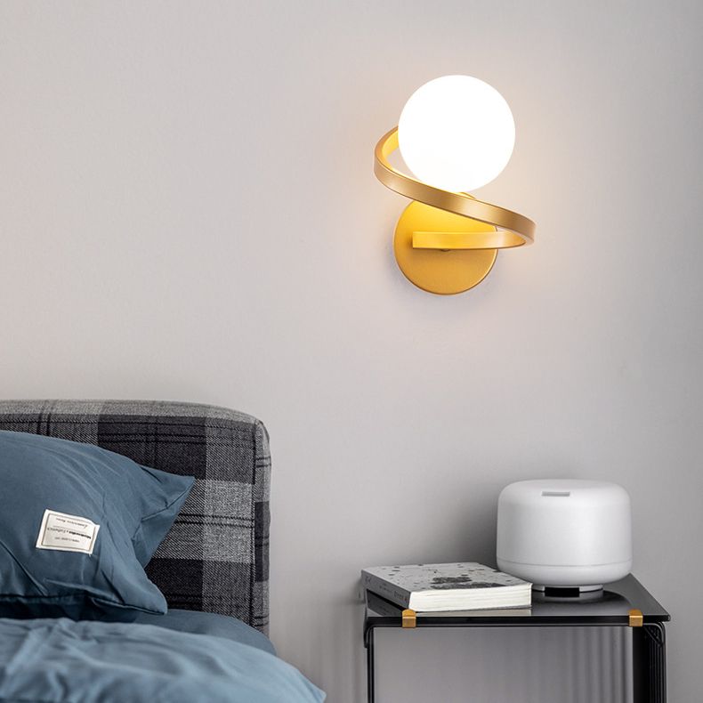 Arisha Nordic Globe Glass Vanity Wall Lamp Bedroom