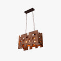 Epoch Rectangular & Wood Pendant Light, 19.6"