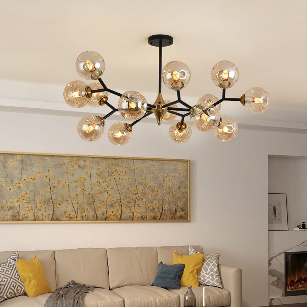Valentina Art Deco Glass Bubble Chandelier