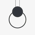 Arisha Modern Minimalist LED Hanging Pendant Lights Black White Bedroom