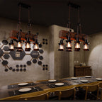 Epoch Retro Rectangular /Wood Lantern Pendant Light