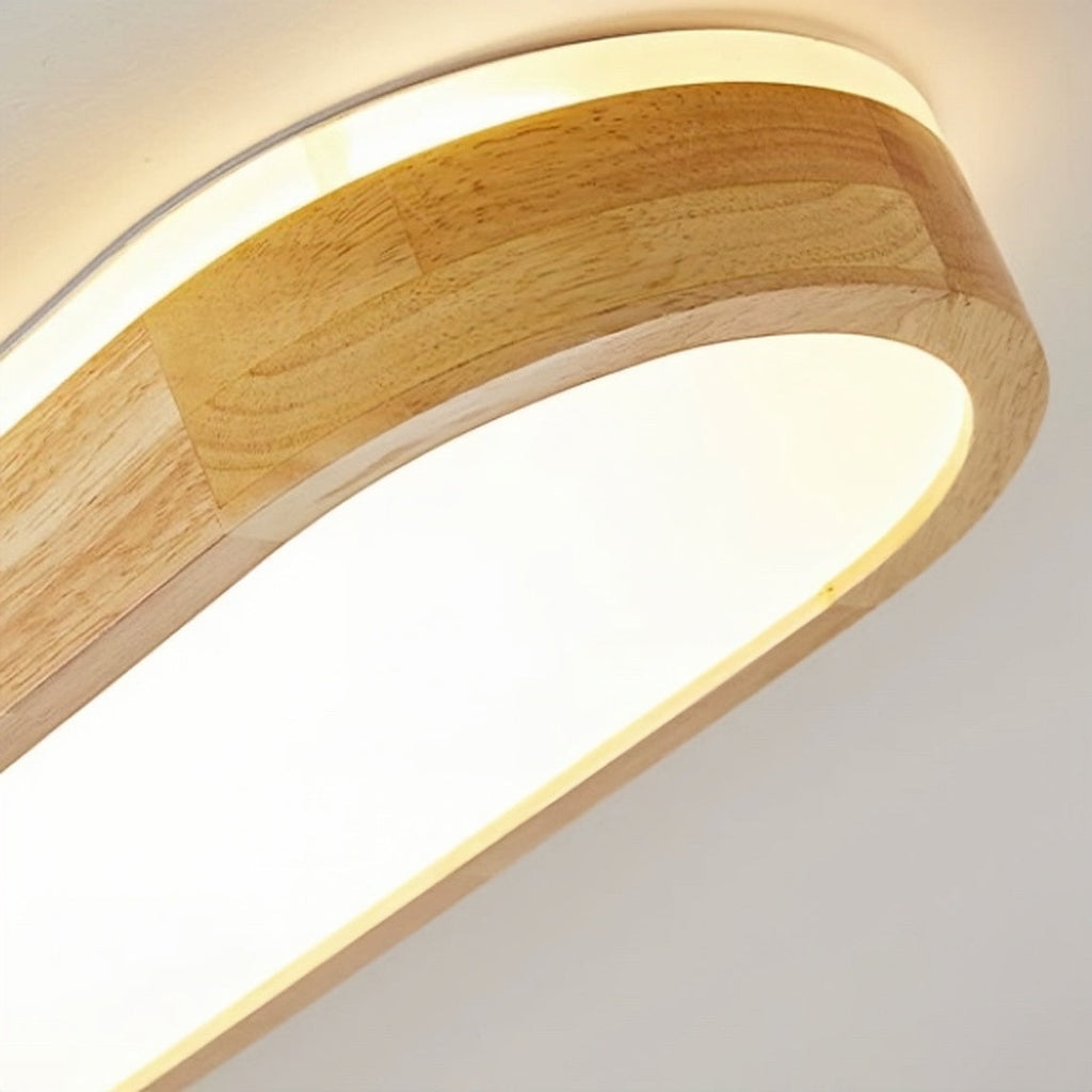 Muto Nordic Minimalist Oval LED Flush Mount Ceiling Light