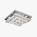 Kristy Luxury Square /Glass Flush Mount Ceiling Light, Living Room
