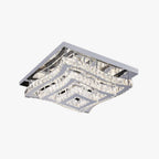 Kristy Luxury Square /Glass Flush Mount Ceiling Light, Living Room