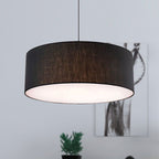 Ritta Modern Fabric Drum Pendant Light Fabric Farmhouse
