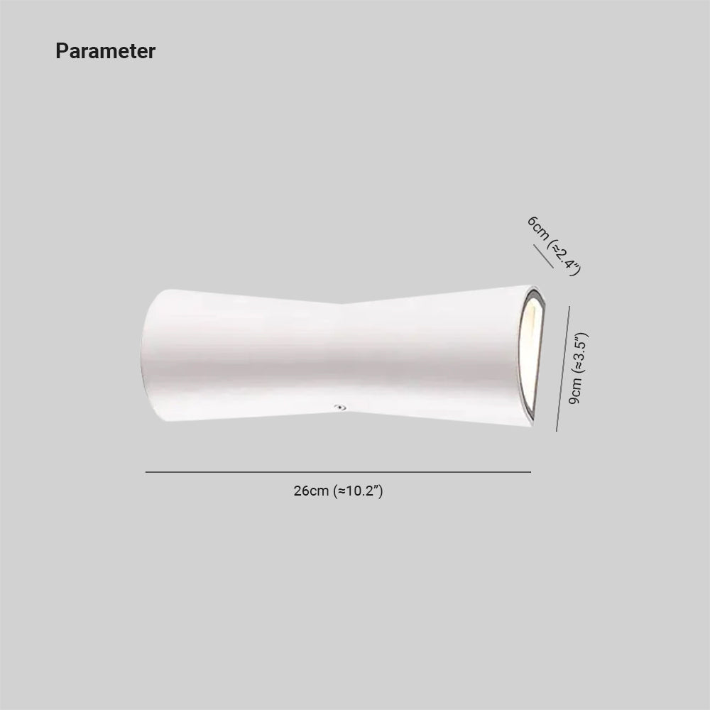 Ray Minimalist Torch LED Outdoor Wall Lamp Garden Corridor Terrace