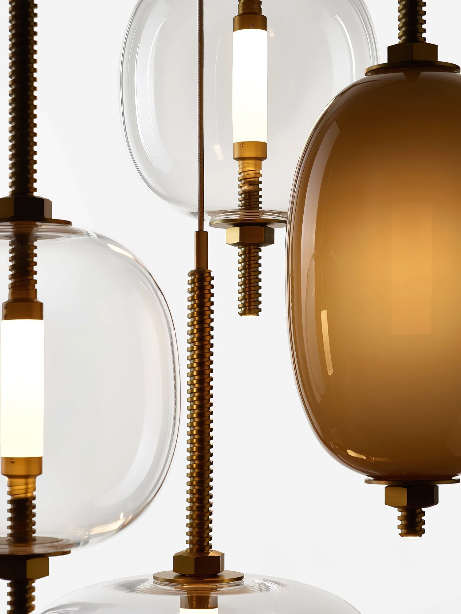 Under Vintage Glass Pendant Light