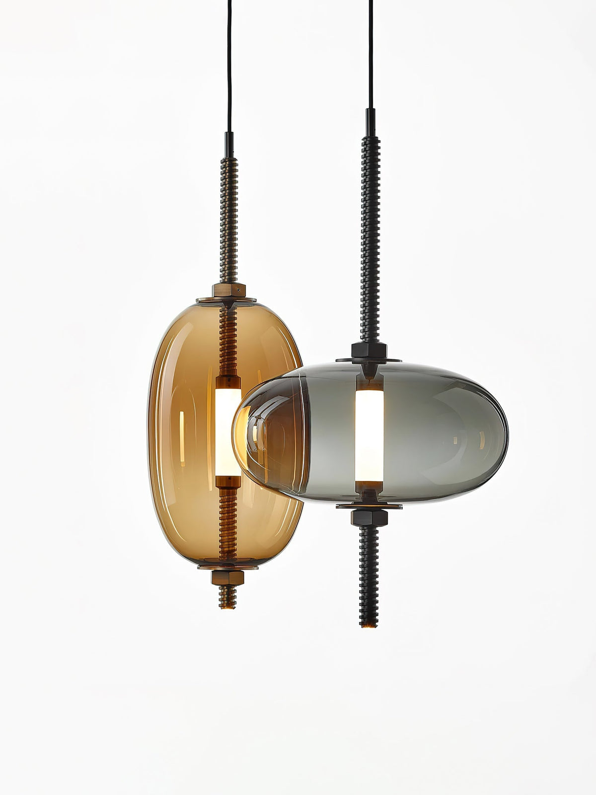 Under Vintage Glass Pendant Light