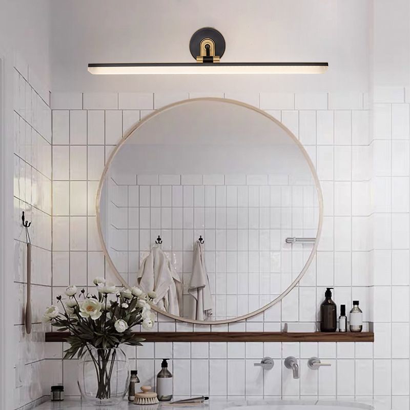 Arisha Industrial Linear Vanity Wall Lamp Brass Bathroom