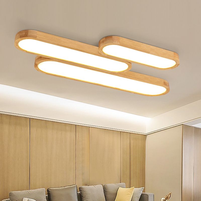 Muto Nordic Minimalist Oval LED Flush Mount Ceiling Light