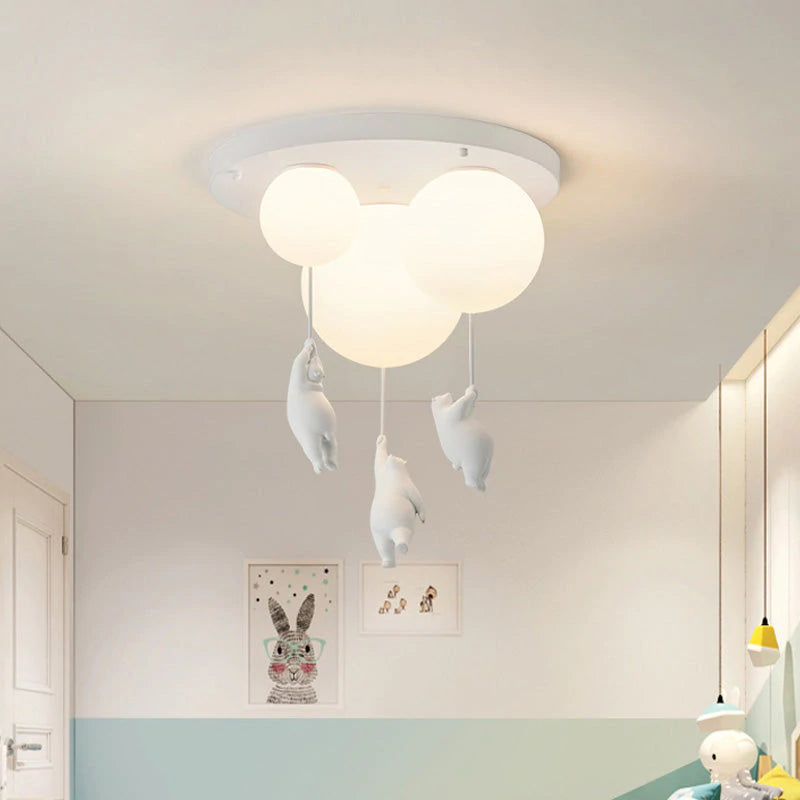 Aria Bear Balloon LED Children Flush Mount Ceiling Light 3 Style