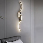 Arisha Modern Linear Wave Bedroom Wall Lamp Living Room