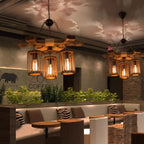 Epoch Retro LED Chandelier Wood Restaurant/Living Room/Bar