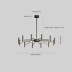 Arisha Modern Blown Linear Chandelier