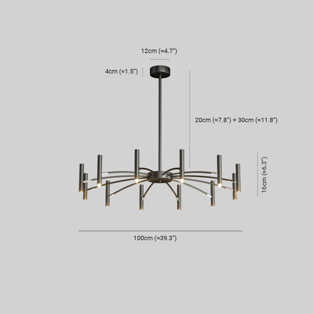 Arisha Modern Blown Linear Chandelier
