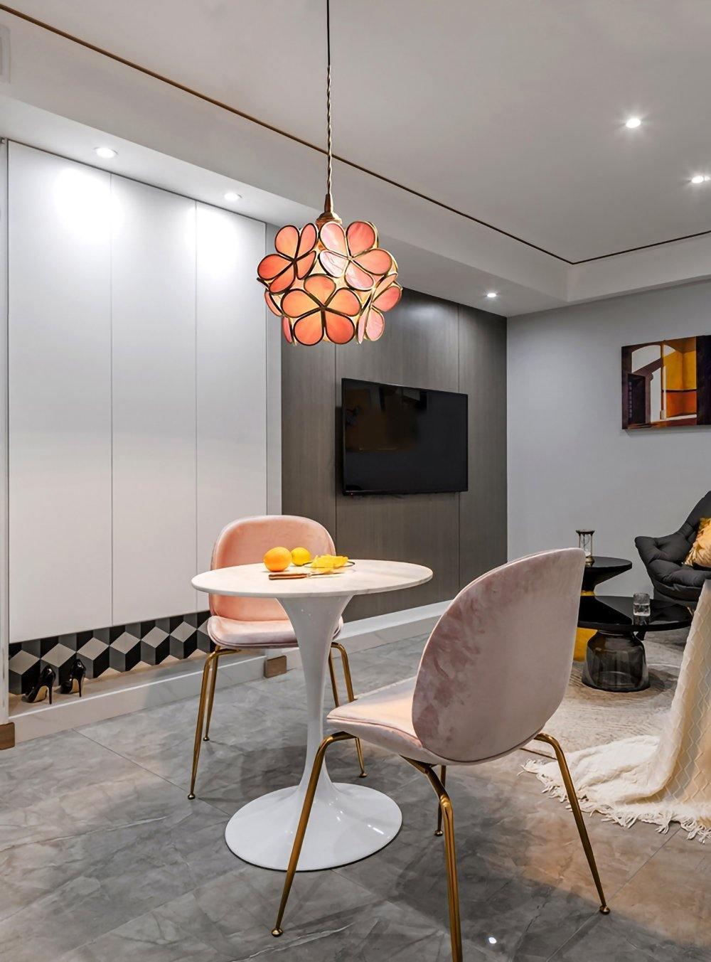 Lustra Pendant Lamp Glass Petal Shaped Kitchen