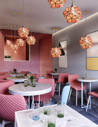 Lustra Pendant Lamp Glass Petal Shaped Kitchen