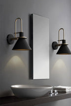 Lustra Wall Lamp Black Gold Minimalist