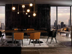 Lustra Chandelier Mondrian Glass Brass Geometric Modern