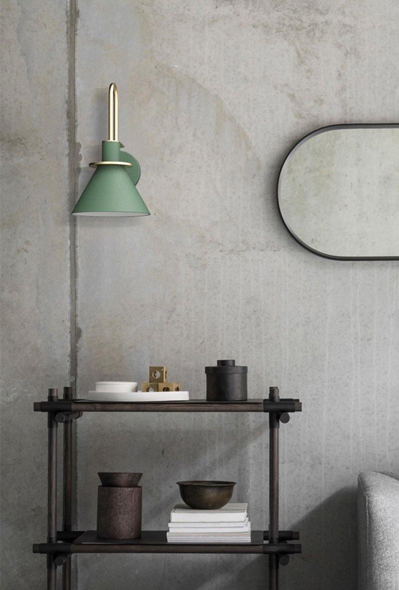 Lustra Wall Lamp Black Gold Minimalist