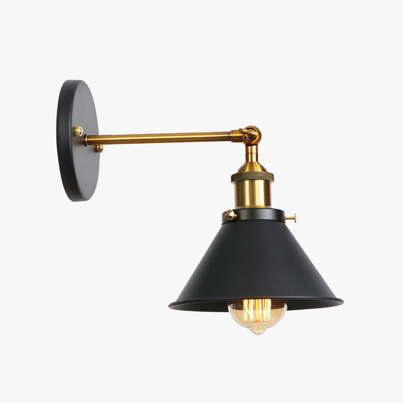 Epoch Industrial Vintage Cone Hanging Wall Lamp