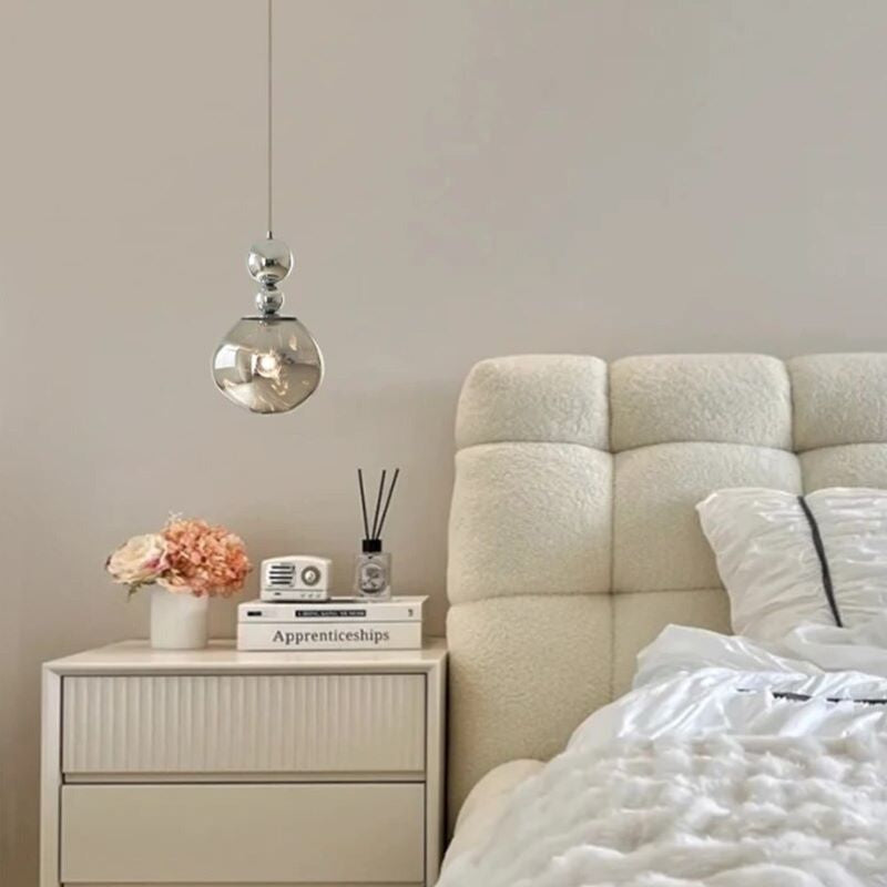 Valentina Retro LED Pendant Light Chrome /Acrylic Bedroom