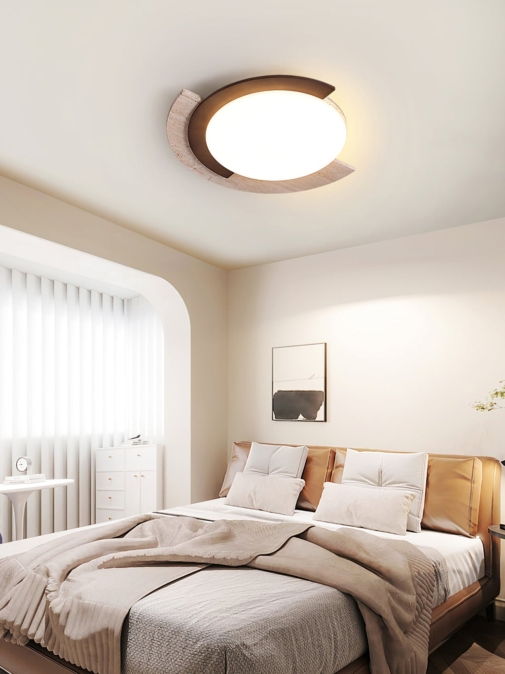 Alaric Modern Travertine Ceiling Light