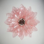 Aurora Chandelier Pink Leaf Glass Layered Graceful Luxury