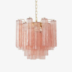 Aurora Chandelier Glass Tube Layered Luxury
