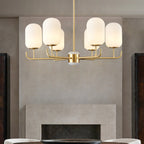 Valentina Nordic Glass Lantern Chandelier Living Room
