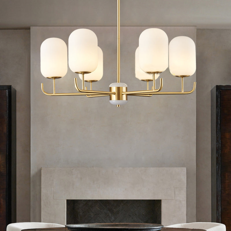 Valentina Nordic Glass Lantern Chandelier Living Room