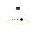 Celestial Modern Ring Metal Acrylic Chandelier
