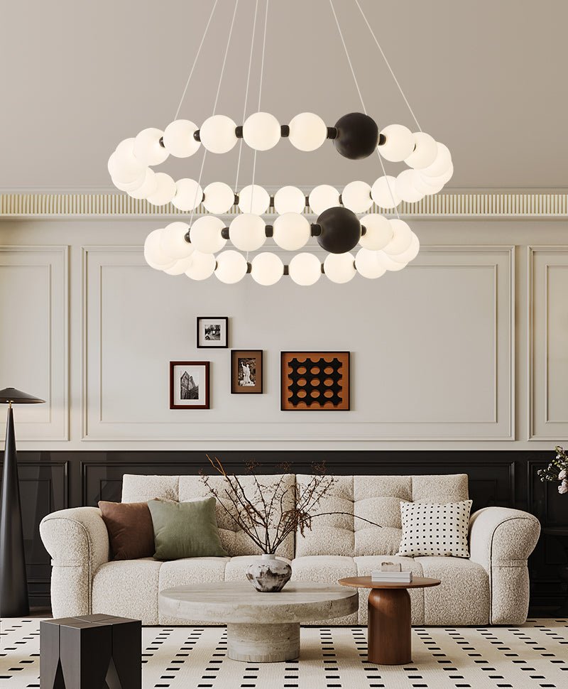 Celestial Modern Ring Metal Acrylic Chandelier