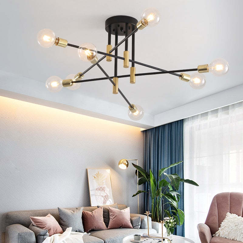 Valentina Retro Satellite Shape Ceiling Light 4/6/8 Head