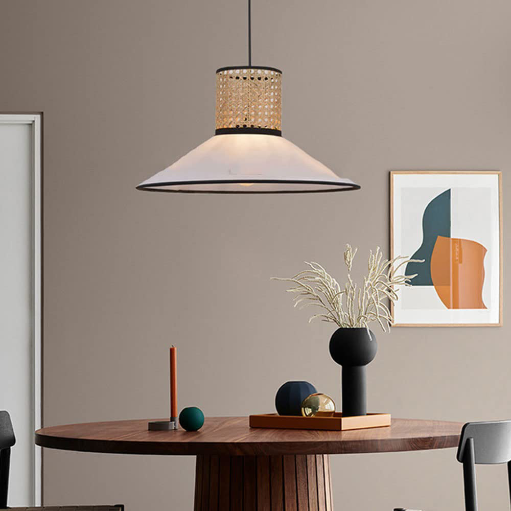 Ritta Modern Rattan FabricPendant Light