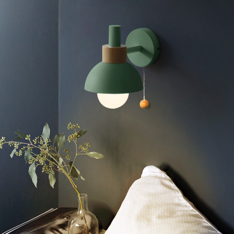Valentina Modern LED Wall Lamp Glass Bedroom White/Yellow/Pink/Green