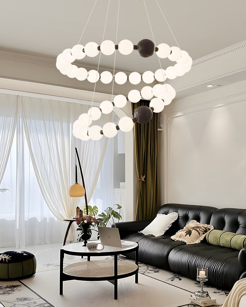 Celestial Modern Ring Metal Acrylic Chandelier