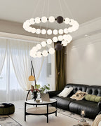 Celestial Modern Ring Metal Acrylic Chandelier
