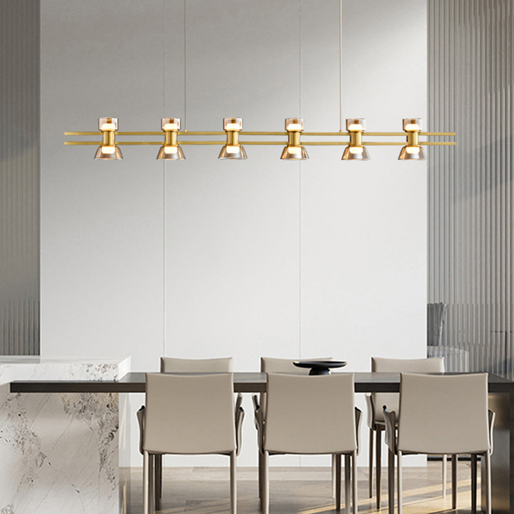 Arisha Modern Linear Linear Pendant Lamp Golden