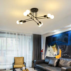 Valentina Flush Mount Ceiling Lights Linear Industrial, /Glass, Bedroom