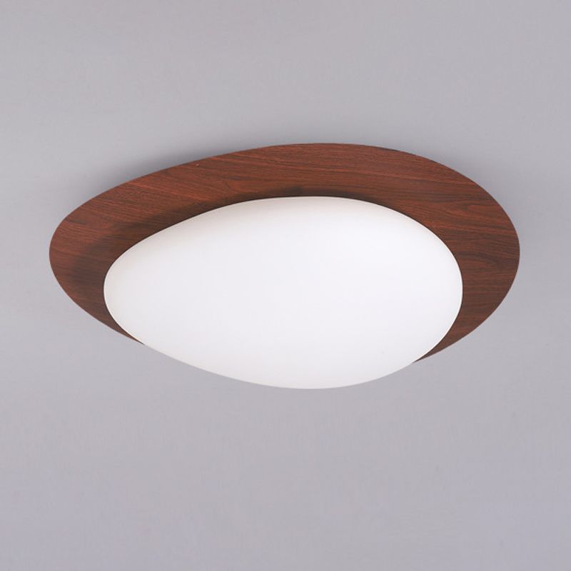 Arisha Flush Mount Ceiling Light Modern, , Walnut/Natural