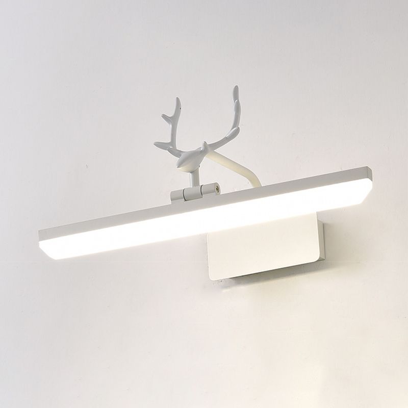 Arisha Vintage Antlers Mirror Front Vanity LED Wall Lamp