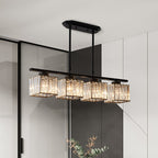 Kristy Crystal Square Pendant Light 3/4 Heads