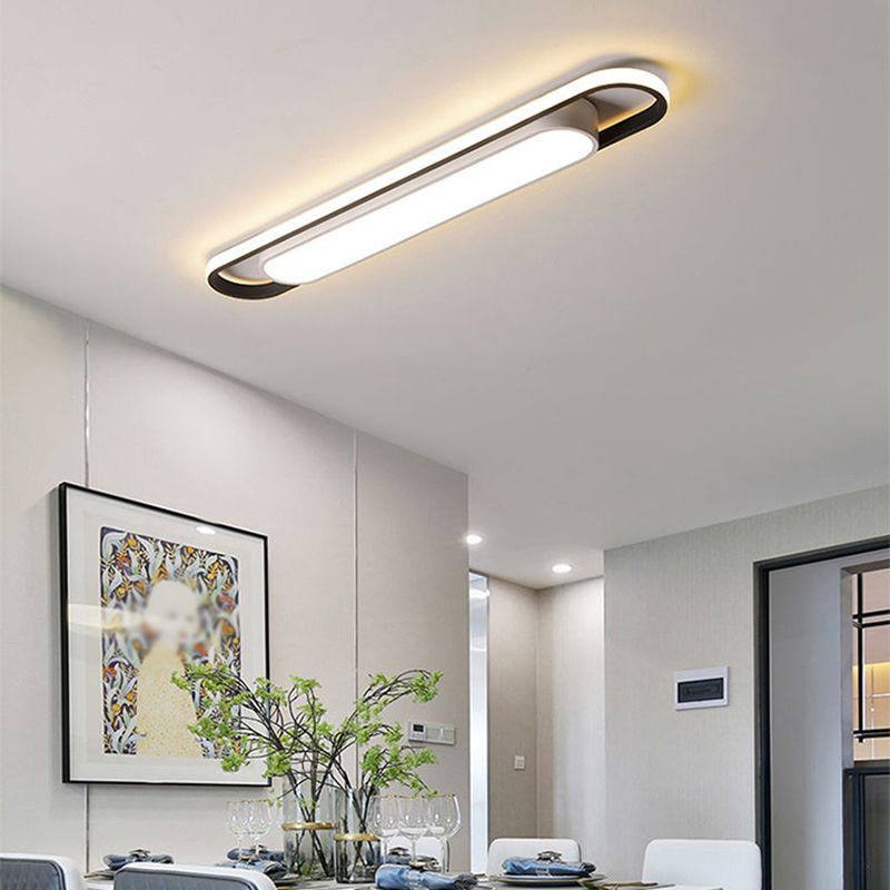 Arisha Minimalist Linear Flush Mount Ceiling Light