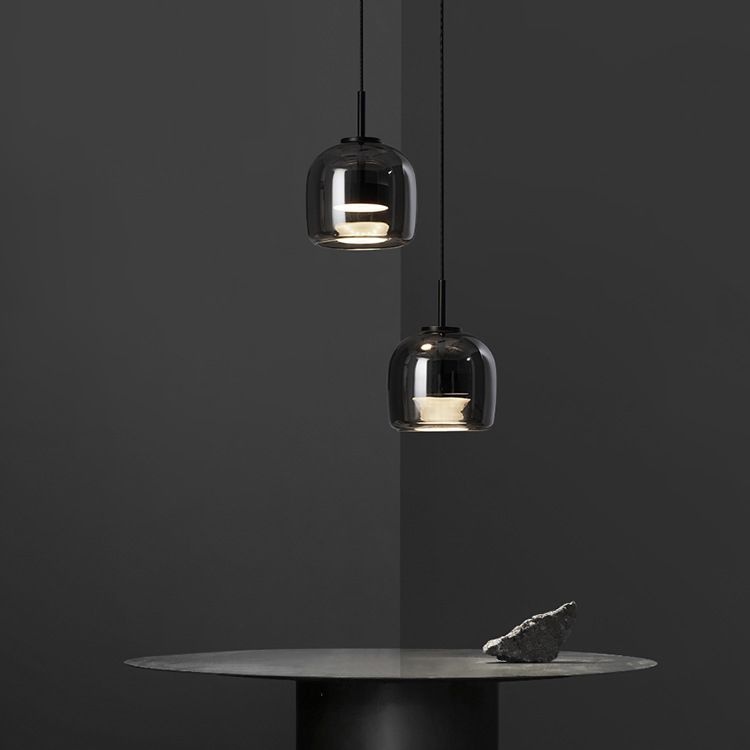 Valentina Minimalist Pendant Light Glass Smoke Gray - image 7